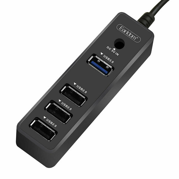 Earldom ET-HUB07 USB 3.0 Hub 4 Θυρών με σύνδεση USB-A και Εξωτερική Παροχή Ρεύματος