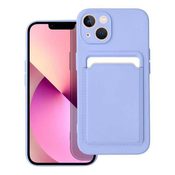 Forcell Card Back Cover Σιλικόνης Violet (iPhone 14 Max)