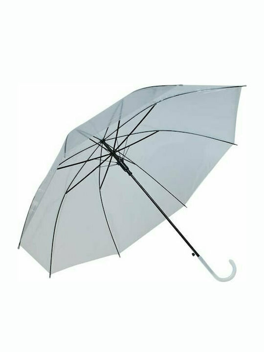 Αυτόματη Ομπρέλα Βροχής με Μπαστούνι Διάφανη 00006600